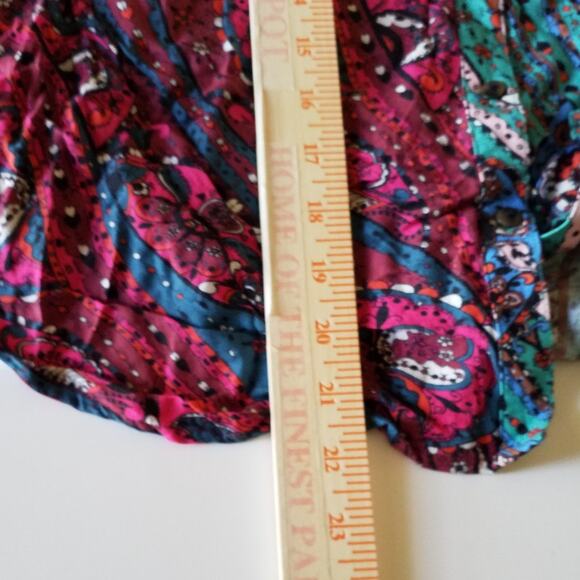 Maeve Anthropologie Womens Sz Small Collared Button Up Long Sleeve High Low Top - Picture 7 of 7